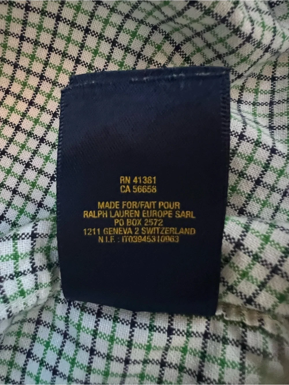 Ralph Lauren 2/2T Green Navy Check Button Down Shirt Preppy Classic Chic Logo RL